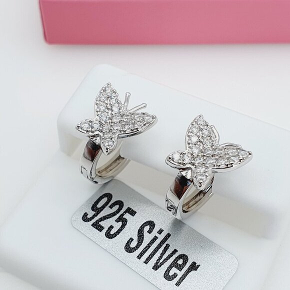 925 Sterling Silver Cubic Zirconia Earrings, U19254648 - Picture 5 of 11